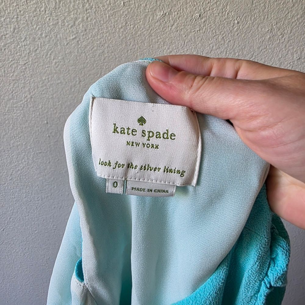 Kate Spade Blue Flowy Tunic TopโSize 0 - Picture 3 of 6